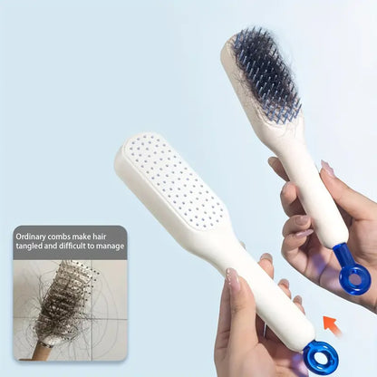 HappyHair™️ Self-cleaning Anti-static Massage Comb for Adults and Kids