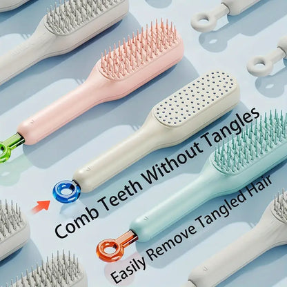 HappyHair™️ Self-cleaning Anti-static Massage Comb for Adults and Kids